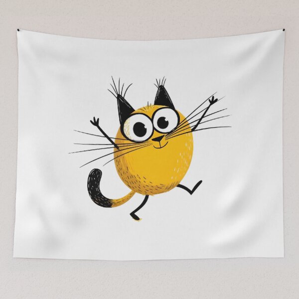 Item preview, Cute Happy Cat designed and sold by Retro Whimsy.