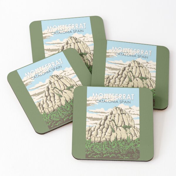 Item preview, Montserrat Spain Illustration Travel Art Vintage designed and sold by KrisSidDesigns.