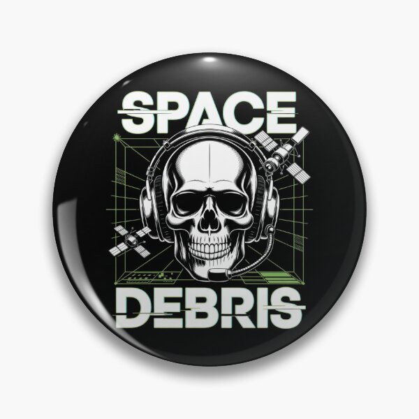 Item preview, Space Debris — Skull Headset Grid Satellite Neon Streetwear Space Tee V11 designed and sold by DarylWelsh2024.