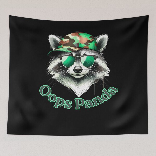 Item preview, Trashed Panda Drunk Raccoon Illustration designed and sold by StaticMood.