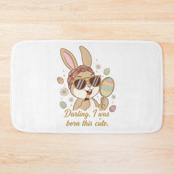 Item preview, Darling I Was Born This Cute – Sassy Easter Bunny Sunglasses Mirror Retro Spring Sticker designed and sold by Han-Chaeyoung.