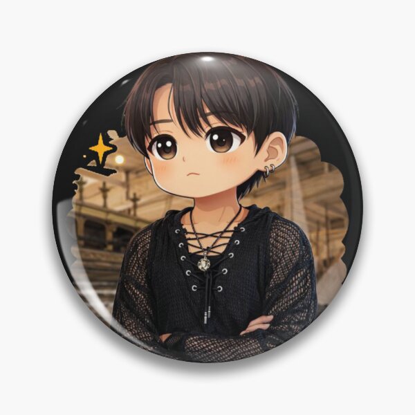 Item preview, bts jungkook swim inspired chibi sticker designed and sold by Solaris92s.