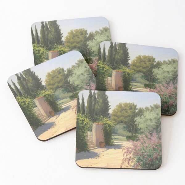 Item preview, Provence Garden Entrance | French Countryside Courtyard Painting designed and sold by CARRAANN.
