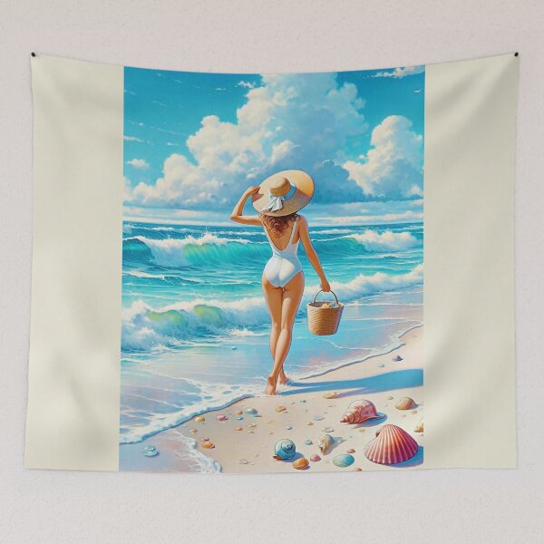 Item preview, COLLECTING SEA SHELLS AT THE BEACH 3 designed and sold by Tammera.