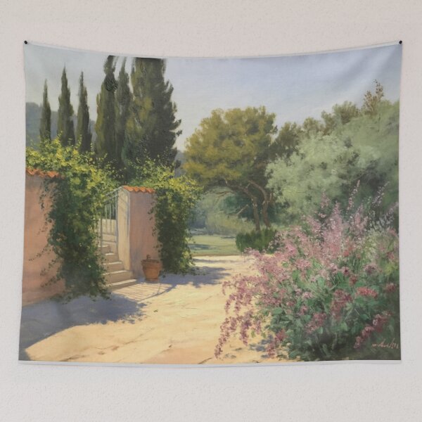 Item preview, Provence Garden Entrance | French Countryside Courtyard Painting designed and sold by CARRAANN.