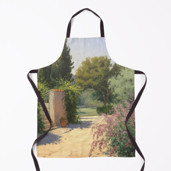 Item preview, Entrada a un jardín provenzal | Pintura de un patio campestre francés designed and sold by CARRAANN.