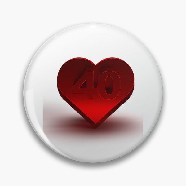 Item preview, Red Heart 40th Anniversary or Birthday Icon designed and sold by Creatby7030.