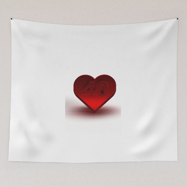 Item preview, Red Heart 40th Anniversary or Birthday Icon designed and sold by Creatby7030.