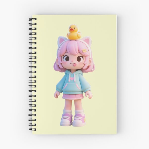Item preview, Cute Gamer Girl - Rubber Duck & Blep Face (3D Toy Aesthetic) designed and sold by WhimsyBits.