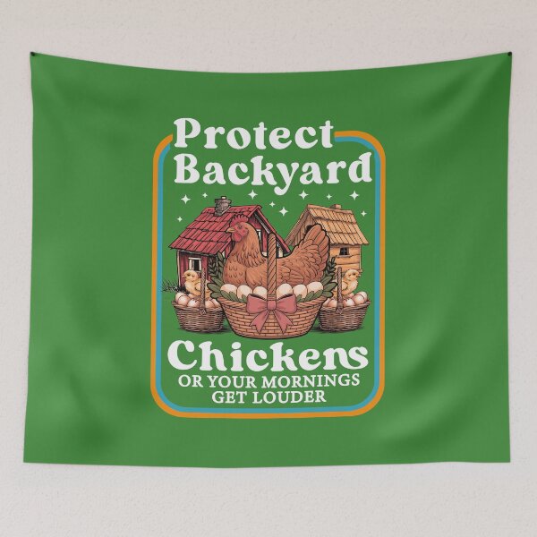 Item preview, Protect Backyard Chickens Vintage Retro Farmhouse designed and sold by Dmetalx Art Apparel.