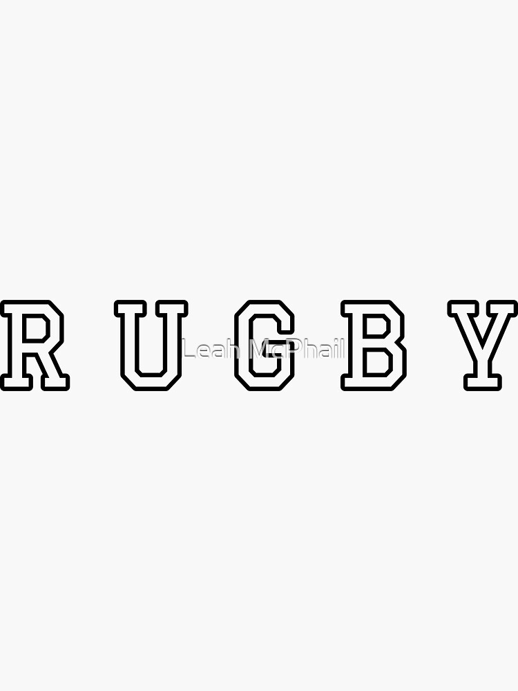Rugby Typography by LeahMcPhail