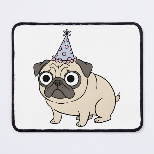 Item preview, Funny Birthday Pug Cartoon Party Dog Design. designed and sold by The-T-In-Retro.