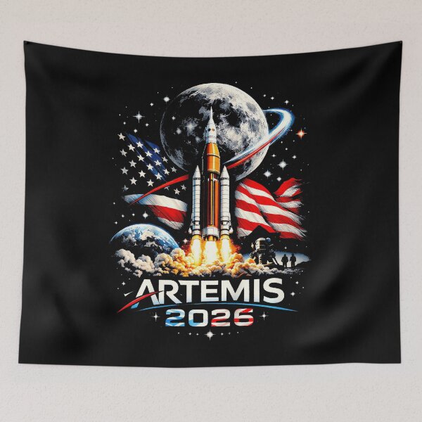 Item preview, Artemis 2026 American Rocket Launch To The Moon Landing designed and sold by AmazingLoveArt.