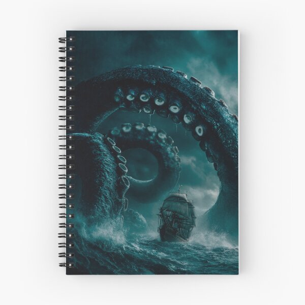 Item preview, Kraken Rising from the Deep, Giant Tentacles in Stormy Ocean, Dark Fantasy Sea Monster designed and sold by CosmicAnomaly.