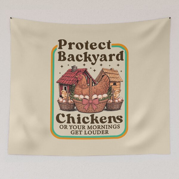 Item preview, Protect Backyard Chickens Vintage Retro Farmhouse designed and sold by Dmetalx Art Apparel.