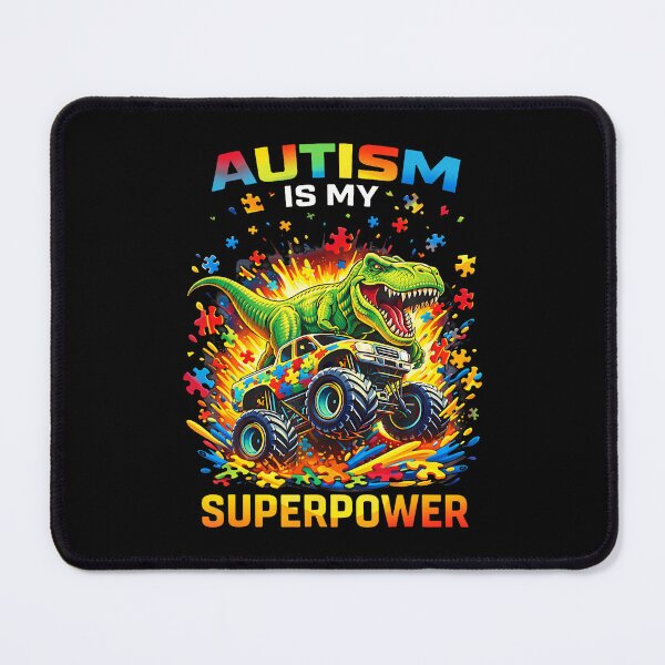 Item preview, Autism Is My Superpower Dinosaur T Rex Truck Puzzle Kids Boy designed and sold by AmazingLoveArt.