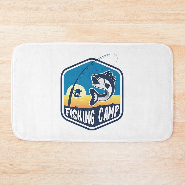 Item preview, Fishing Camp Vintage Logo Badge designed and sold by Creatby7030.