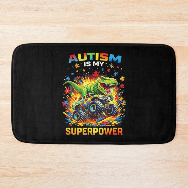 Item preview, Autism Is My Superpower Dinosaur T Rex Truck Puzzle Kids Boy designed and sold by AmazingLoveArt.