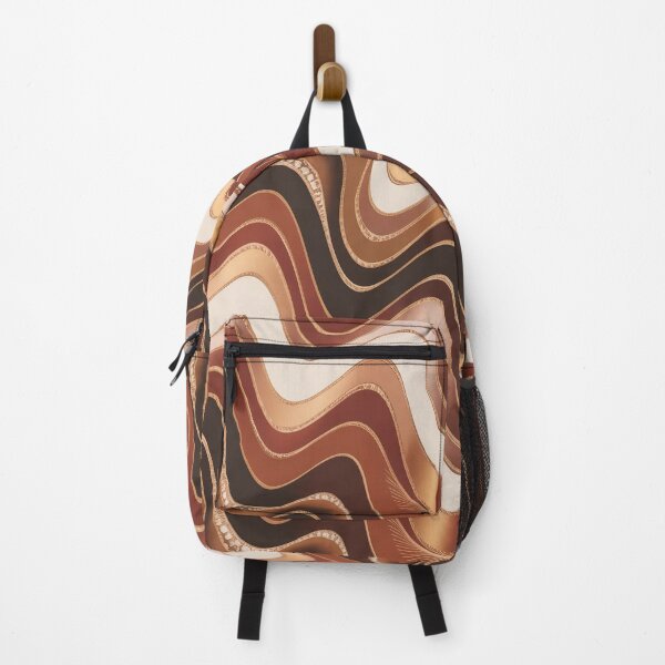 Item preview, Scandinavian Minimalist Autumn Brown Beige Taupe Wavy Stripes designed and sold by LEILA ART SPACE.
