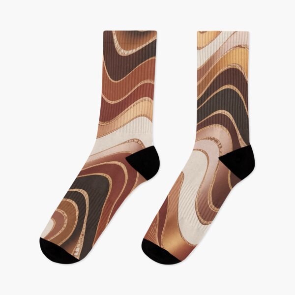 Item preview, Scandinavian Minimalist Autumn Brown Beige Taupe Wavy Stripes designed and sold by LEILA ART SPACE.