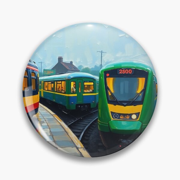 Item preview, Trains in Sheffield in the style of Renoir. designed and sold by oldMastersofart.