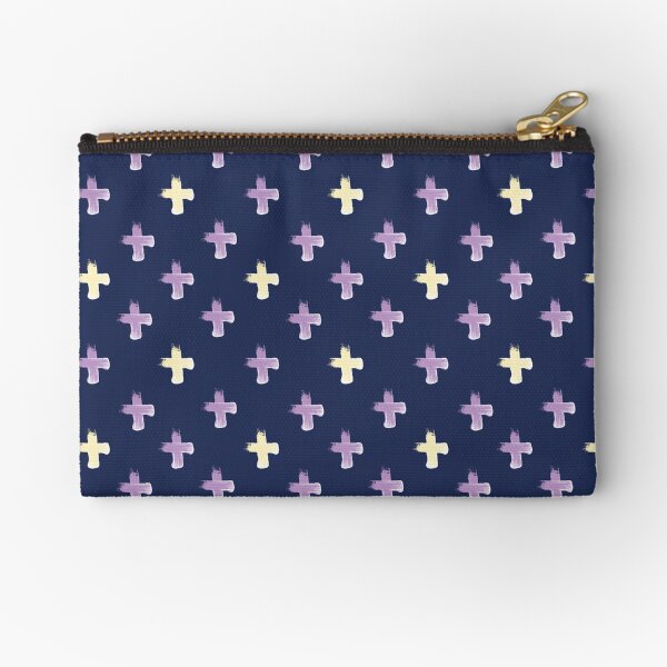 Shoreline Cross Lilac & Lemon Zipper Pouch