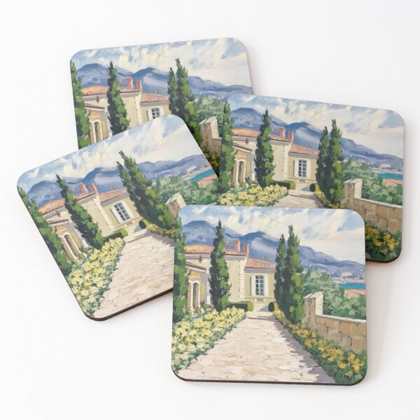 Item preview, Provence Pathway to Villa | French Countryside Landscape Painting designed and sold by CARRAANN.