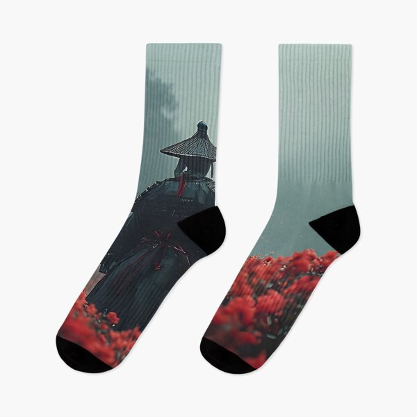 Artikelvorschau, Rotes Samurai-Blumenfeld – Zen-Bushido-Kriegerkunst entworfen und verkauft von Schoenenwald - Illustrations Uniques et Originales.