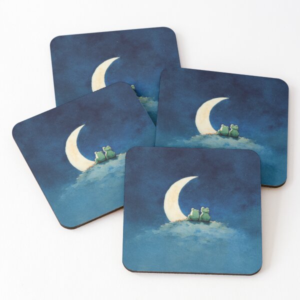 Item preview, Frogs sit under the moon designed and sold by anytka.