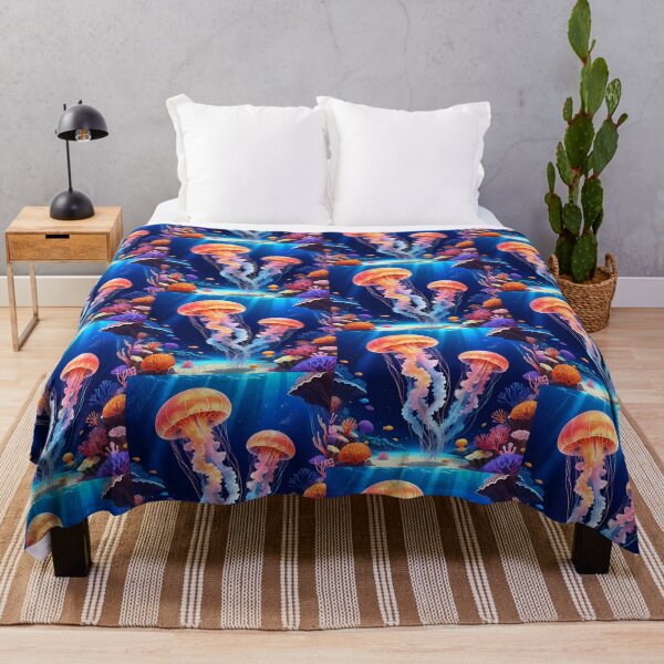 Item preview, Colorful Jellyfish Underwater designed and sold by artmaker7.