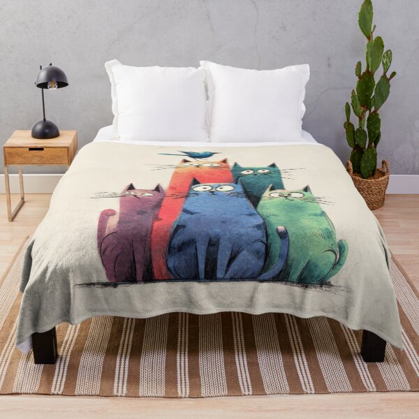 Item preview, Group of cats with a bird on top designed and sold by anytka.