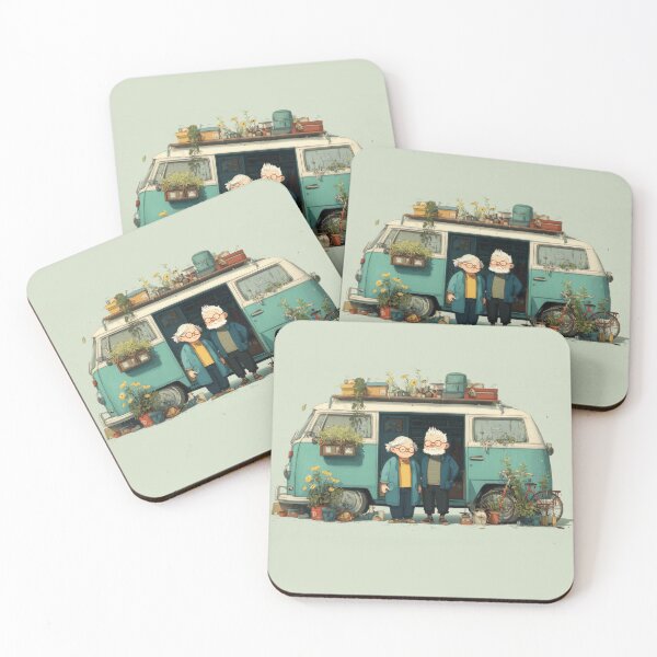 Item preview, Elderly couple standing by van designed and sold by anytka.