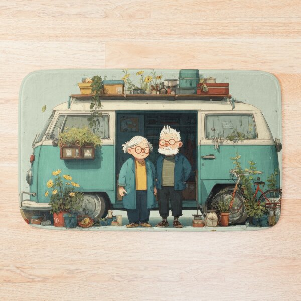 Item preview, Elderly couple standing by van designed and sold by anytka.