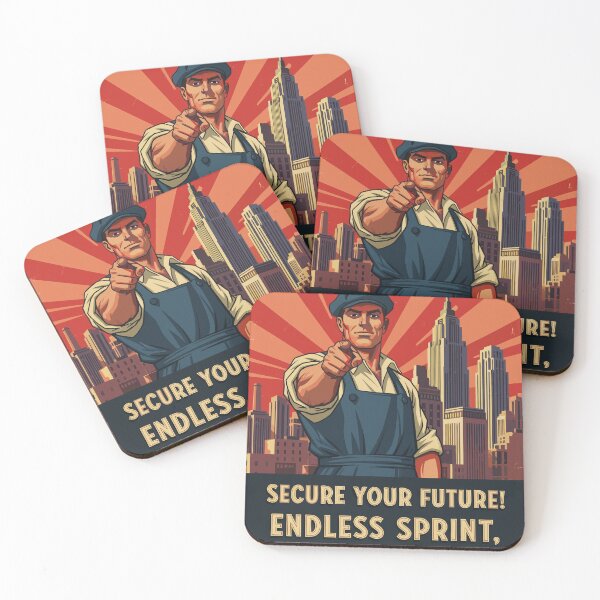 Item preview, "Join The Rat Race" Funny Anti-Capitalist Vintage Propaganda Poster designed and sold by Cipher & Soul.