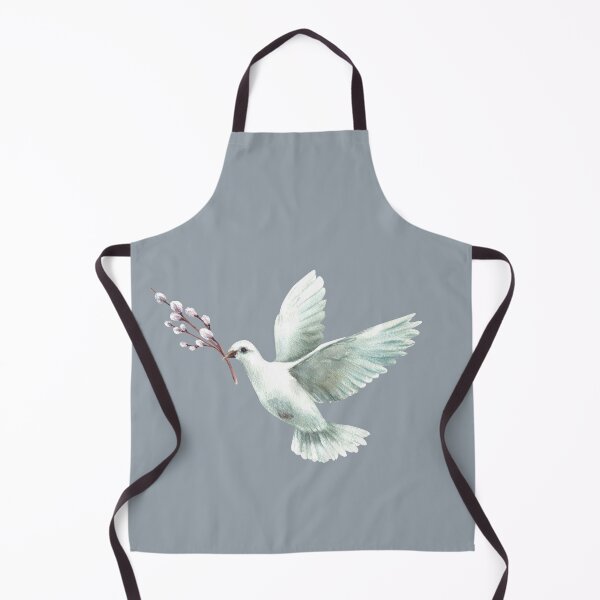 Item preview, Peace dove with willow tree branch. White pigeon bird. Watercolor Easter designed and sold by BartolArt.