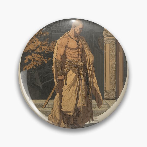 Item preview, Muscular Cloak Monk –  Enlightened Warrior designed and sold by TechDreamscapes.