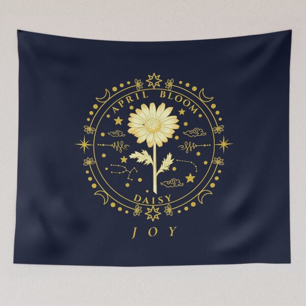 Item preview, April Birth Flower Daisy Mystical Emblem Graphic designed and sold by Kate Hyunsu Cho.