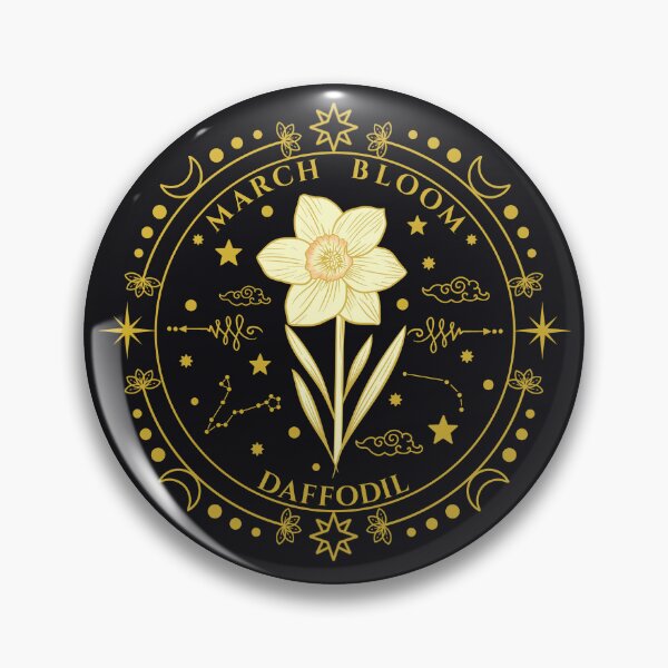 Item preview, March Birth Flower Daffodil Serenity Mystical Emblem Graphic designed and sold by Kate Hyunsu Cho.