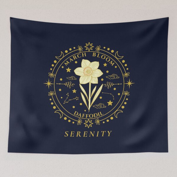 Item preview, March Birth Flower Daffodil Serenity Mystical Emblem Graphic designed and sold by Kate Hyunsu Cho.