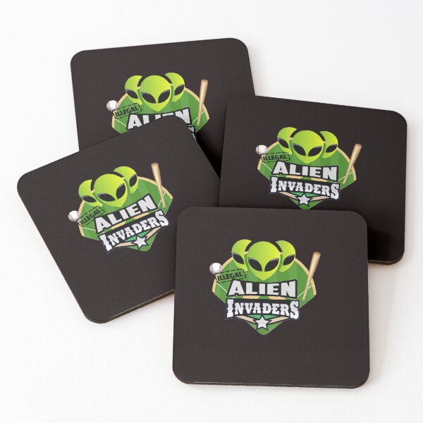 Item preview, alien invaders baseball logo designed and sold by VWscout2.