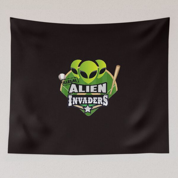 Item preview, alien invaders baseball logo designed and sold by VWscout2.