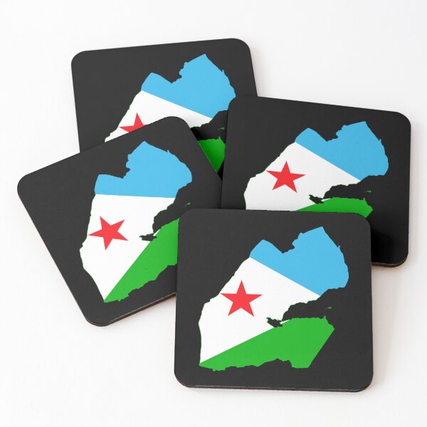 Item preview, Flag Map of Djibouti  designed and sold by DreamBrushy.