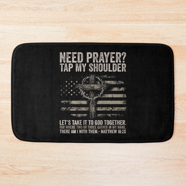 Item preview, Need Prayer Tap My Shoulder Bible Verse Christian designed and sold by AmazingLoveArt.