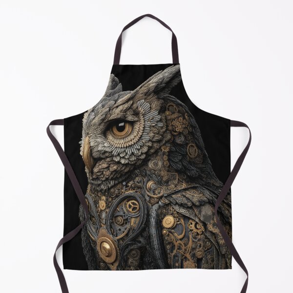 Item preview, Intricate Steampunk Owl with Golden Clockwork Gears designed and sold by EK-World.