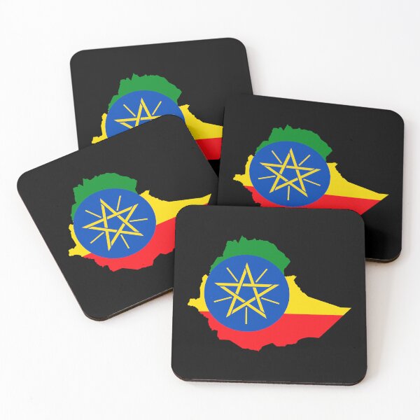 Item preview, Flag Map of Ethiopia designed and sold by DreamBrushy.