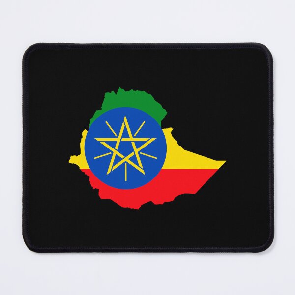 Item preview, Flag Map of Ethiopia designed and sold by DreamBrushy.