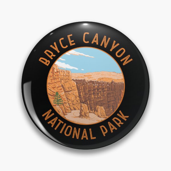 Item preview, Bryce Canyon National Park Landscape Retro Distressed Circle designed and sold by KrisSidDesigns.