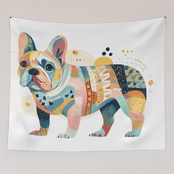 Item preview, Colorful dog stands out in art designed and sold by anytka.