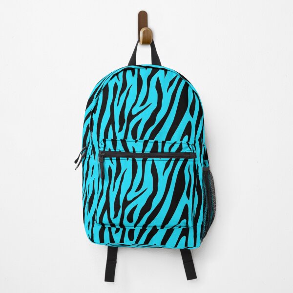 Item preview, mcbling series 8 neon blue and black zebra print designed and sold by quinnhopp.