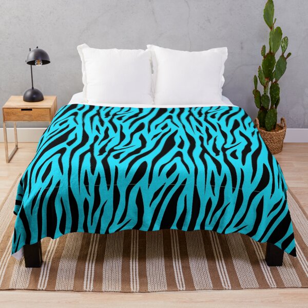 Item preview, mcbling series 8 neon blue and black zebra print designed and sold by quinnhopp.